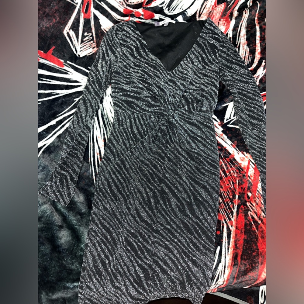 XS zebra print dress, by Jennifer Lopez